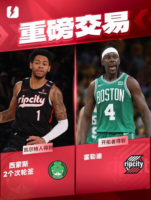 od体育官网-凯尔特人送出霍勒迪得到安芬尼-西蒙斯+2次轮的简单介绍